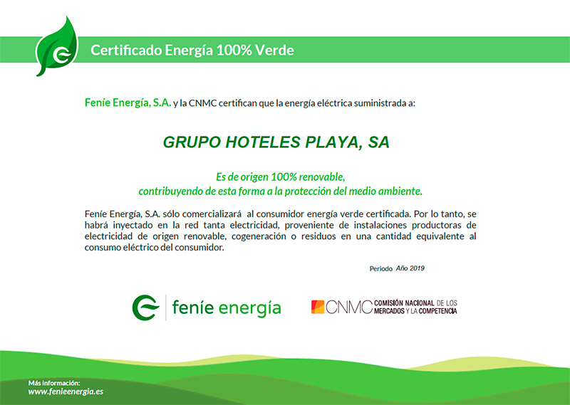 Senator Hotels &amp; Resorts utiliza energ&iacute;a 100 % renovable - Senator Hotels &amp; Resorts